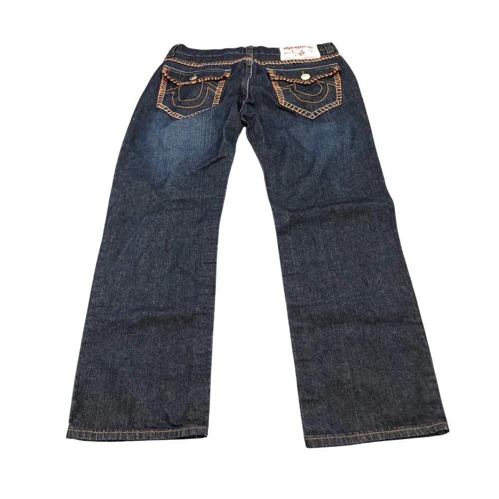 True Religion Joey Super T‎ Jeans Mens 38 Blue Contrast Stitch 24-870BRBTE